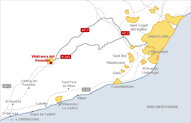 Vilafranca Location Map